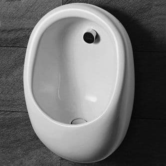 Vasil 450 Teardrop Ceramic Designer Urinal Bowl - Back Inlet